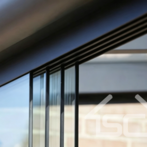 Glass door sliding track