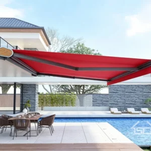 Full Cassette Awning, Electric Motorized Retractable Patio Awning, Outdoor Folding Arm Canopy Shade