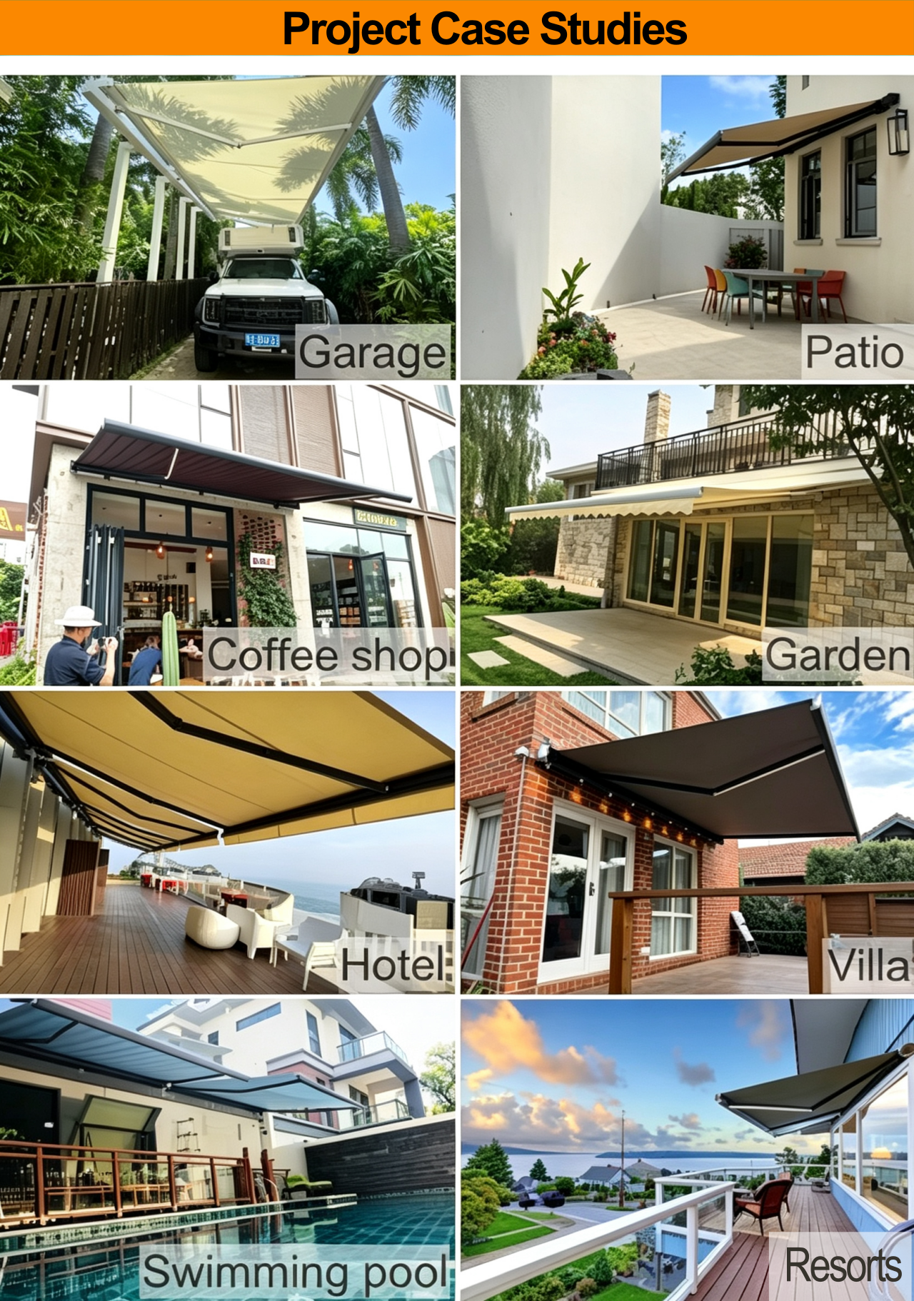 Full Cassette Electric Retractable Awning