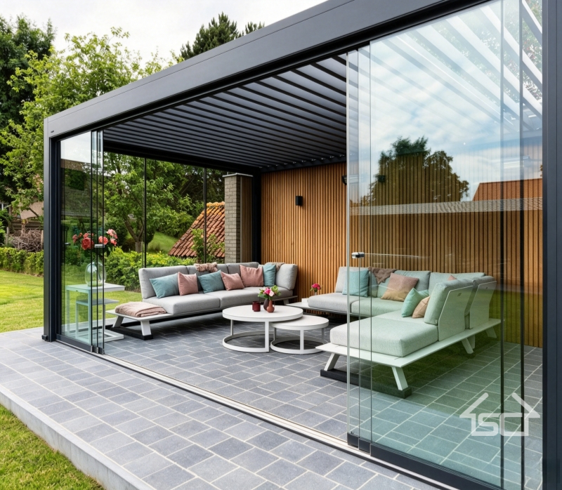 Aluminum alloy glass sliding door