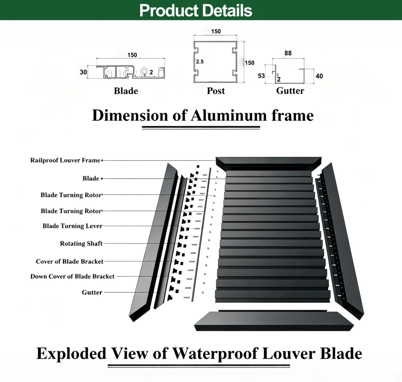 outdoor aluminum pergola