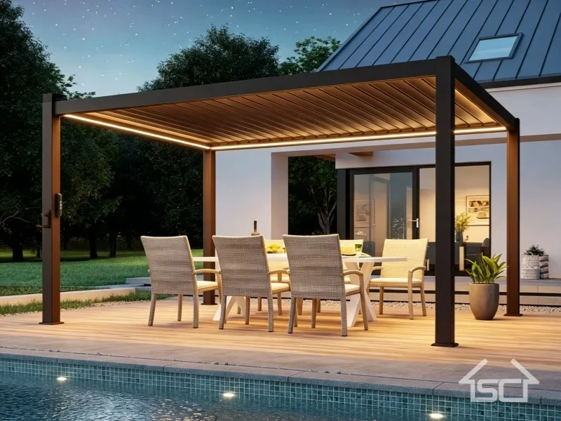 Bioclimatic Motorized Aluminum Louver Pergola