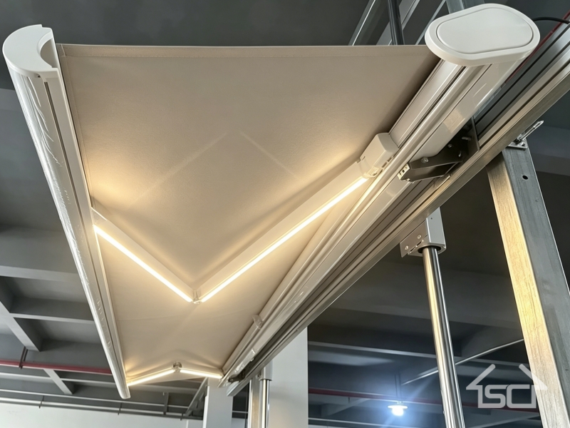 Full Cassette Awning, Electric Motorized Retractable Patio Awning, Outdoor Folding Arm Canopy Shade
