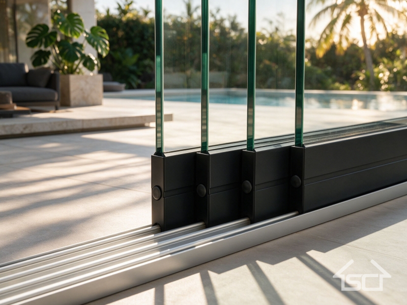 Aluminum alloy glass sliding door